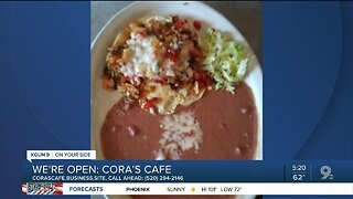 Cora's Cafe selling takeout meals
