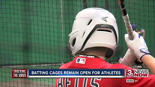 Batting cages remain open for players