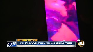 vigil for mother killedon sr-94 helping others