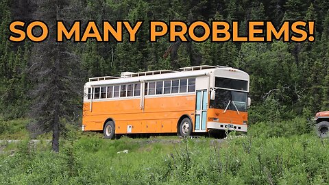 3 Major Bus Problems in 400 Miles! Skoolie Travel Timelapse - Calgary to Grande Prairie