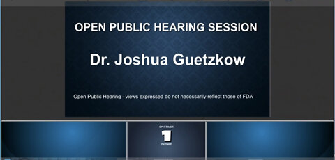 Dr. Joshua Guetzkow - FDA 4/6/2022 meeting - public comment