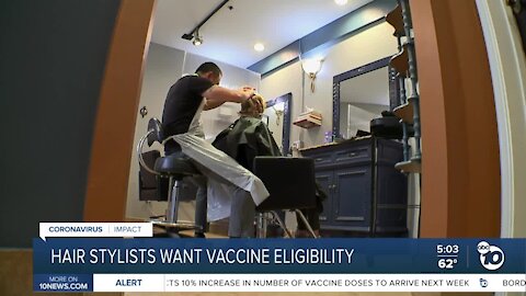 Hair stylists want vaccine eligibility