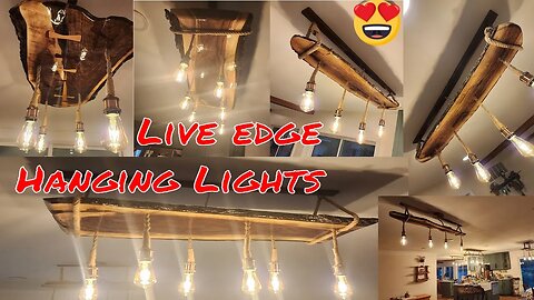 DIY live Edge Hanging Lights Part 1 #liveedge