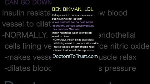 BEN BIKMAN insulin resistance blocks nitric oxide production: blood vessels...lose their flexibility