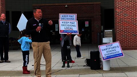 Senator Tony Hwang CT- Keep Zoning Local Rally - Norwalk Connecticut