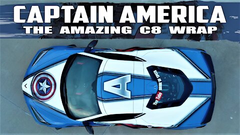 SPECTACULAR 2020 C8 Corvette Captain America Wrap REVEAL!