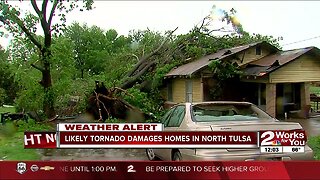 North Tulsa residents cleaning up after storm damage