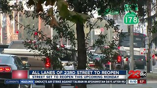 Officials say all lanes on 23rd Street expected to reopen next week