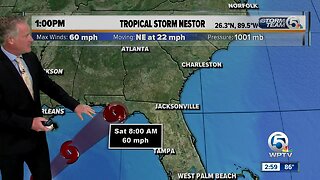 Nestor now a tropical storm