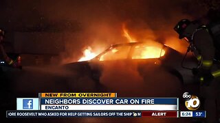 Car fire wakes up residents in Encanto