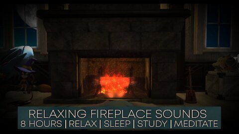 8 Hours | Relaxing Fireplace Sounds | Sleep | Study | Meditate | Relax