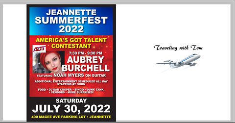 Aubrey Burchell l Concert l America's Got Talent l Traveling with Tom l July 30, 2022