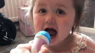 Little girl's dramatic rendition of 'Frozen' song