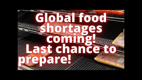 Global food shortages coming last chance to prepare
