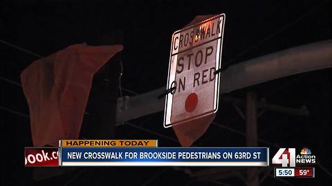 Kansas City to activate new traffic signal, crosswalk on 63rd Street in Brookside