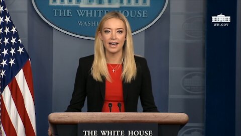 Press Secretary Kayleigh McEnany delivers a message on behalf of the White House 1/7/2021