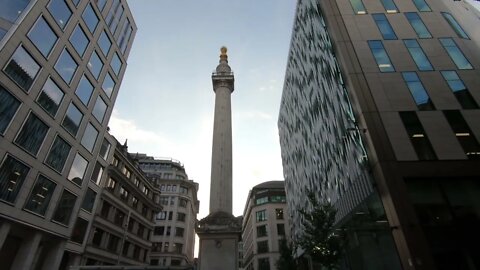 Monument to the Great Fire to Pudding Lane - 202 feet