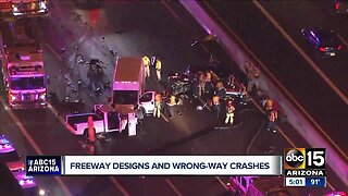 Freeway designs and wrong-way crashes