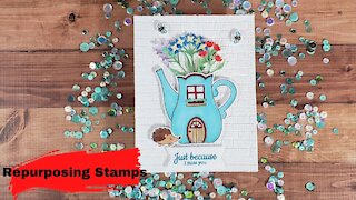 RePurposing Your Stamps Handmade Greeting Card