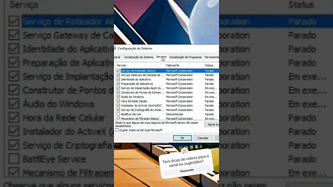 otimizando o windows 10 desabiilitando serviços #tecnologia #curiosidades