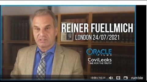 Reiner Fuellmich | Worldwide Rally for Freedom London 7/24/21 | Oracle Films | CoviLeaks