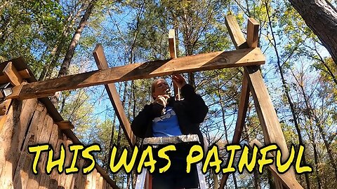 SHOULDN'T HAVE DONE THAT | POLE SHED BUILD | Lean To | Woman Builds Tiny House in the Woods