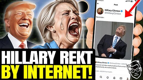 Hillary Tries To TROLL Trump With Eclipse Meme, Gets NUKED By Internet | LOCKS Account in PANIC 🤣