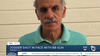 Jogger shot in face with BB gun in University City