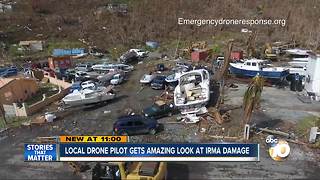 Drone pilot gets amazing look at Hurricane irma damage