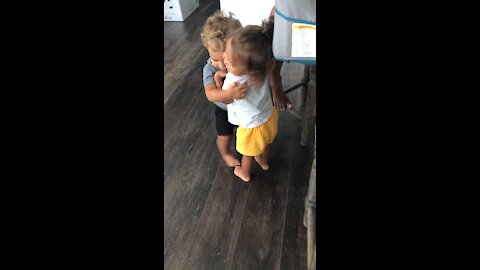 Toddlers Have an Adorable Hug