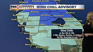 Wind Chill Advisories for SWFL
