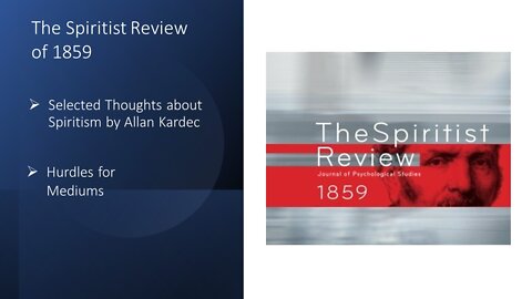 Spiritist Review 1859 – Selected thoughts about Spiritism by Allan Kardec