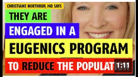 They are engaged in a eugenics program to reduce the population