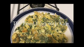 The Fried Eggs with Kale羽衣甘蓝炒蛋/羽衣甘蓝煎蛋