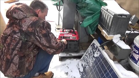 Off Grid Homestead After Blizzard Juno & HF Generator Tuneup