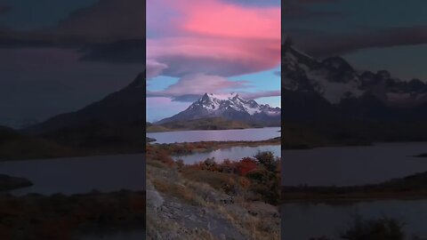 Magic sunrise in the pristine nature of Torres del Paine National Park 😍