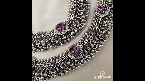 silver heavy bridal Payal design #