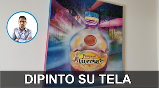 👉 PAMPERO bottle painting 🥃 on canvas