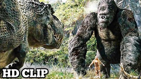 King Kong Vs T-Rex [HD CLIP] - King Kong movie Scene - Best Action Movies @UniversalPictures