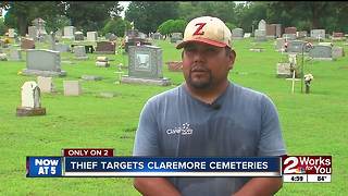 Thieves target Claremore cemeteries