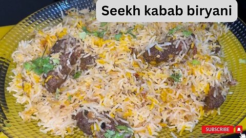 Spicy Seekh kabab Biryani recipe By Food Diaries.