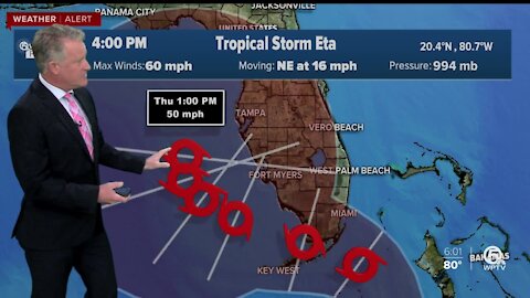 Tracking Tropical Storm Eta 11/7/20