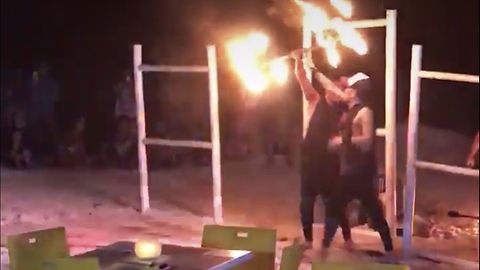 watch the guy dancing with fire