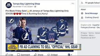 Dubious sponsored Facebook ad promises deep discounts on 'official' Tampa Bay Lightning gear
