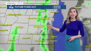 More rain showers Sunday, highs in low 50s