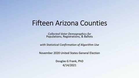 Arizona Report Slides, April 2021 DGF