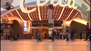 Monolith appears in downtown Las Vegas on Fremont Street