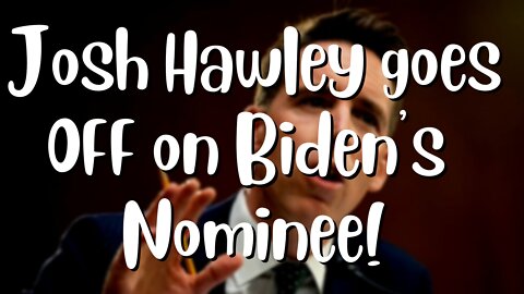 Senator Josh Hawley Goes OFF On Biden's Soft-On-Crime Nominee!