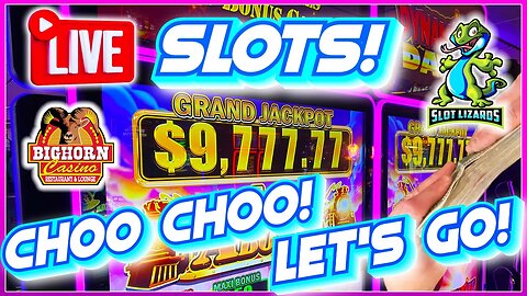 🔴 LIVE SLOTS! COME ON RIDE THIS TRAIN! LET'S HIT A GRAND JACKPOT! LET'S GO! BIGHORN CASINO!