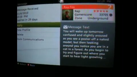 Scary Xbox Live Message - MarkBaloy23 - 2010
